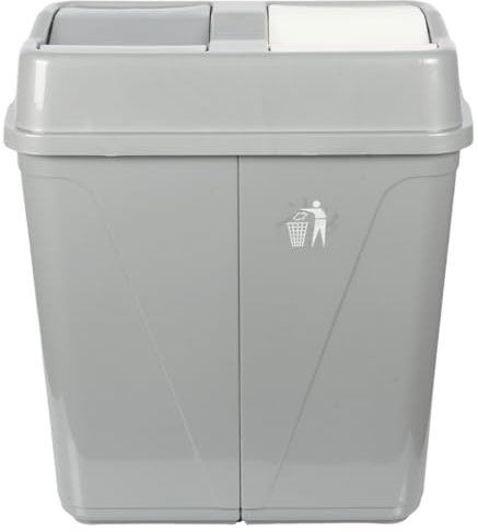 Jolie Max 100L Dual Compartment Recycling Bin - Home & Office Waste Separation System, Eco-Friendly. (Double Black Bin)
