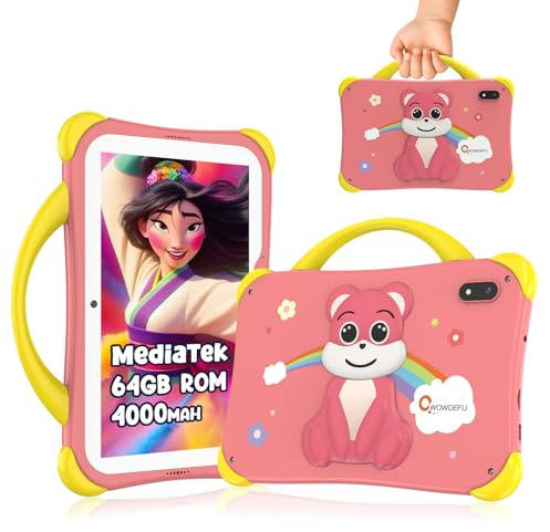 CWOWDEFU Kid's Tablet, 7' Tablet for Kids, 64Gb Android 14 Tablet Features 4000mAh Battery, Bluetooth 5.0, 5G WiFi, 5MP+2MP Dual Camera, Best Gift for Children