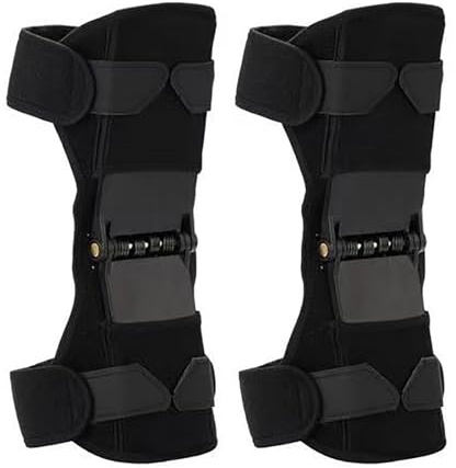 1 par de Rodilleras con Resorte, Almohadillas de Soporte for articulaciones, Protector de Rodilleras con Soporte for articulaciones eléctricas, for Gimnasio, Correr y Caminar (4 resortes)