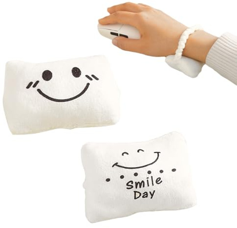 2 Pièces Repose Poignets, Set Clavier Souris Repose Poignets Clavier, Repose-Poignets En Coton Doux Clavier Souris, Pour Dactylographie, Travail De Bureau