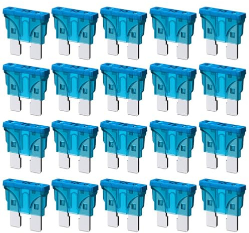 Gebildet 15A Standardsäkringar för Bilar 15 Amp Bilsäkring ATC ATO Bladsäkring 15AMP Bilsäkringar för Husbil, Lastbil, SUV, Husbil (20 st.)