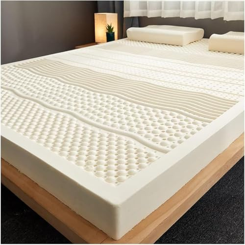 Materasso in Lattice Naturale, Materasso Ortopedico a 7 Zone, 7.5 cm Materassi in Lattice, Materasso Matrimoniale in Lattice Puro, per Alleviare Il Dolore alla Schiena,160×190cm(63×75inch)