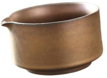tuwiwol Handgjord porslinsmatchaskål för att blanda autentiskt japanskt grönt te. Teälskare njuter av ceremonier. Traditionell porslinsskål med pip är en present till älskare, Brons, 14x8 cm