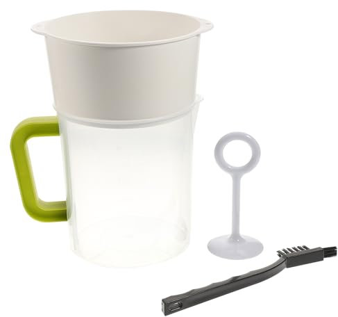 BESTONZON 4 Stück Kunststoff Sojamilch Maker Filter Set wiederverwendbar Sojamilchsieb inkl. Filter Cup Rod Brush (1,5 l)