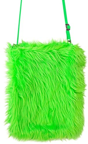 W WIDMANN MILANO Party Fashion – Plüsch Handtasche mit Felloptik, 80er Jahre Style, Kostüm- und Partyaccessoire für Karneval, Mottoparty