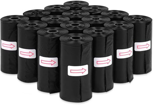 Toplive Dog Waste Bags, Poop Bags for Dogs, Extra Thick Strong Leak-Proof Doggy Bags 16 Rolls (240 Bags), Black