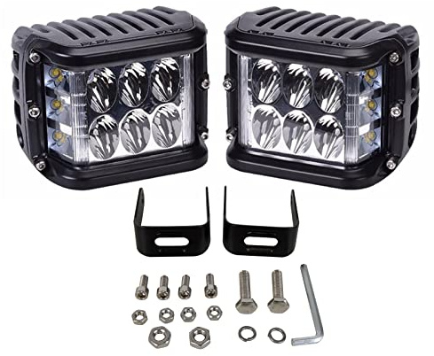 PICAA 2pcs Cubo Faro da Lavoro Led 4 Pollici 35W Luci di Lavoro per Fuoristrada Auto Off Road 4x4 Trattore SUV ATV Camion Moto, Bianca 6000K 12v 24v