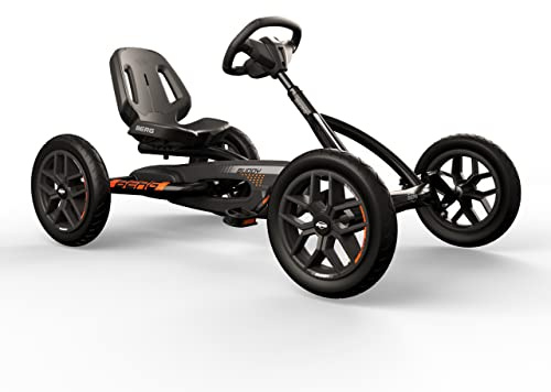 Berg Toys - Buddy Graphite Pedal Go Kart - Go Kart - Go Cart for Kids - Pedal Car Outdoor Toys for Children Ages 3-8 - Ride On-Toy - BFR System - Adjustable Seat - Pedal Kart for Kids (Graphite)