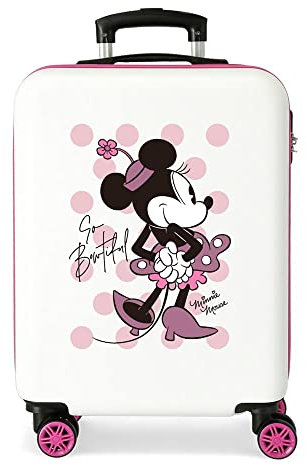 Disney Have A Good Time Minnie So schön Pinker Kabinenkoffer 38x55x20 cm Starres ABS Seitlicher Kombinationsverschluss 35L 2 kg 4 Doppelrollen Handgepäck