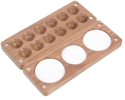 STOBOK Holzfarbpalette Mit Fächern Für Ölfarben Und Aquarellfarben Kompakt Und Leicht Für Künstler Und Junge Mädchen Farbwannenpalette Für Malerei Und Handwerk