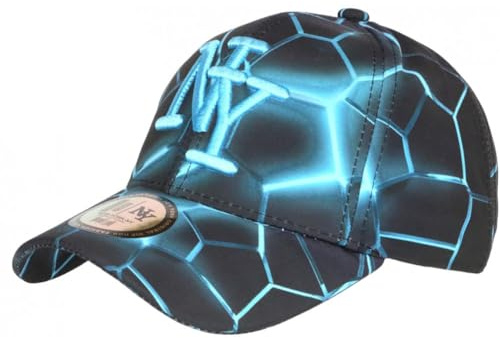 Hip Hop Honour Casquette Enfant Bleue et Noire Originale Badyx NY Baseball de 7 à 12 Ans - Taille Unique - Bleu