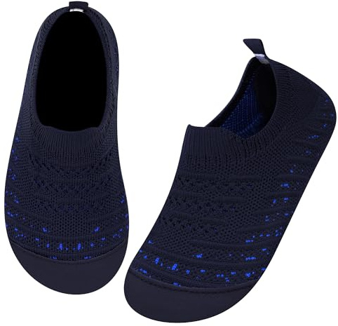 Kyopp Hausschuhe Kinder Jungen Turnschläppchen Mädchen Pantoffeln Kinder Gymnastikschuhe Rutschfest Leichte Slipper Atmungsaktive Weich Sommer/Winter