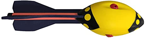 Throwing Rocket Ball Classic Long Distance Foam Rocket Ball Whistle Ball Flight Optimization Tail Hand Grip Indoor Outdoor Fun Gift (yellow)