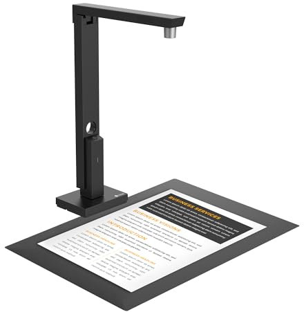 CZUR USB-Dokumentenkamera und Visualizer, A4 Dokumentenscanner tragbarer Scanner, für Lehr- und Klassenzimmer, Home-Office, kompatibel mit Windows, macOS (Lens800)