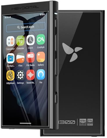 HiBy Digital M300 android MP3-spelare med Bluetooth och WiFi-strömning Android 13 Snapdragon 665 HiFi Audio (PCM/DSD) FM-radiohögtalare pekskärm 128 GB 2 TB utbyggbar