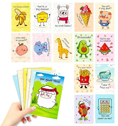 SVCEQZE Cartoon Postcards for Children, Pack of 20 Cartoon Motifs for Children - Funny Cute Motifs Party Accessories for Family Friends Children Students & Teachers