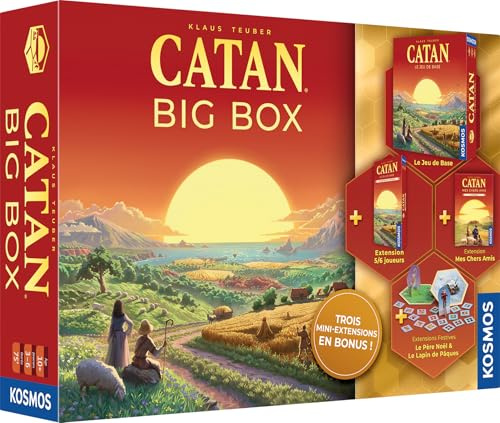 Asmodee - Catan Big Box 2025 – Kosmos – Strategisches Brettspiel und seine Erweiterungen – Sonderedition – ab 10 Jahren – 3 bis 6 Spieler – französische Version