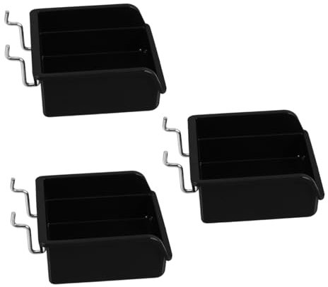 SEWACC 3pièces Conteneurs pour Panneaux Perforés Bacs De Rangement Plastique Transparent Accessoires pour Organisateurs De Panneaux Perforés pour Garage Salle Artisanat Et Bureau