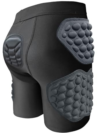 Milageto Pantalones Cortos Deportivos antiimpacto para niños con protección para Caderas y Muslos, cómodos, Ligeros y versátiles para Ciclismo, con Refuerzo de, Tallaxl