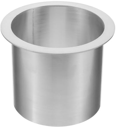 OGMOYT Stainless Steel Round Trash Can with Integrated Waste Chute Built-in Countertop Trash Bin for Kitchen Centralized Design for Efficient Waste Disposal,