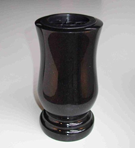 designgrab Taille-Exclusiv Vase funéraire en granit suédois Noir Taille XL