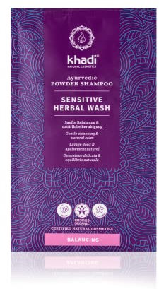 khadi SENSITIVE HERBAL WASH Ayurvedische Haarmaske - Reinigendes, beruhigendes & intensiv pflegendes Pulver-Shampoo - 100% natürlich & vegan - 50g