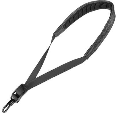 Flexzion Tracolla Imbottita per Sax, Supporto per Sax con Cintura Regolabile e Gancio in Metallo, Accessorio Musicale per Sax Tenore, Alto, Soprano/Clarinetti Baritono & Corno, Grigio
