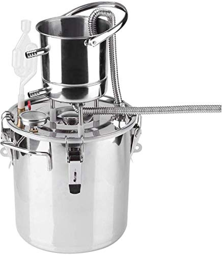 JIXIN Kit per Vinificazione, Caldaia per Birra Fatta in Casa in Acciaio Inossidabile Kit per Vinificazione Attrezzatura per Distillatore d'Acqua Caldaia per Vino (10L)