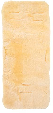 Merauno® Coussin en peau d'agneau pour poussette, nacelle, lit bébé, lit bébé, lit enfant, fourrure naturelle, médicale, antidérivée, peau d'agneau universelle, 80 cm x 35 cm, lavable (médicale)