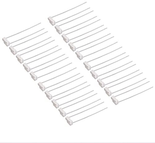 sourcing map Bombilla Zócalo, AC/DC 12-250V 2A 15cm Largo LED Lámpara Base Soporte para GU5.3 G4 MR16 MR11 GX5.3 G6.35 Bombillas, Paquete de 20