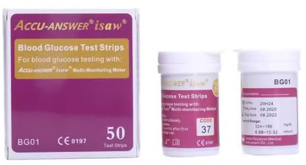 Accu-Answer isaw Blood Glucose Test Strip(2X25pcs)