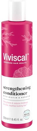 Viviscal Strengthening Conditioner, for Naturally Thicker & Fuller Looking Hair, Moisturising Hair Conditioner with Biotin, Keratin & Marine Collagen, for All Hair Types, 250 ml