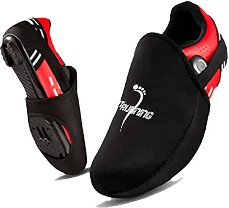 TOTRUNNING Chaussures de cyclisme thermiques en néoprène Noir, Unisex, Adultes, Hiver, L