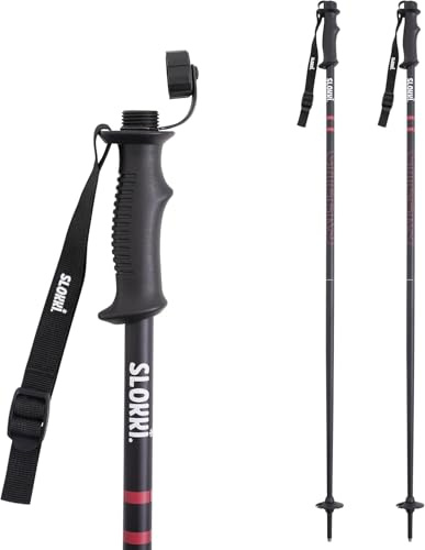 Slokki Bâtons de Ski avec Porte-Boisson - 2 x 200 ML | Aluminium 7075 de Haute Qualité - Bâtons de Ski pour Votre Boisson Préférée - Entonnoir Pratique Inclus