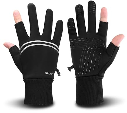 Faletony Atmungsaktiv Anti-Skid Sporthandschuhe für Laufen, Radfahren und Angeln mit Sonnenschutz für Damen und Herren