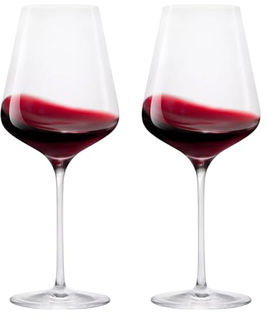 SUNOYA 2er Set Weingläser Kunststoff 532 ML, Rotweingläser, Weißweingläser, Weingläser Plastik, Weinglas Kunststoff, Weinkelche Sektgläser Für Party Camping Festivals