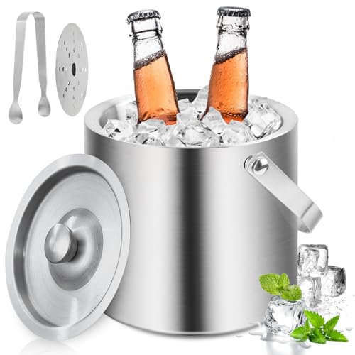 Enfriador de Botellas de Vino 2000ml, Cubitera Enfriadora para Botellas, Cubiteras para Botellas, Enfriador Botellas Vino, Acero inoxidable, para Champagne, Bebidas, Cava, Cerve