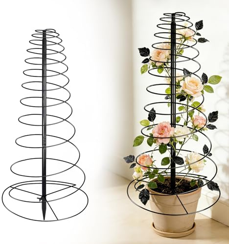 Spaljé metall växtstöd trädgård för klätterväxter, 40–180 cm justerbar höjd växter växtstöd för grönsaker blommor vinranka stöd, golv med fastsättning