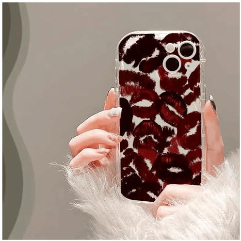 LIRASIRA Compatible con Xiaomi Redmi Note 9S/Redmi Note 9 Pro Diseño Huella Labio Pantalla Completa Funda Blanda Europea