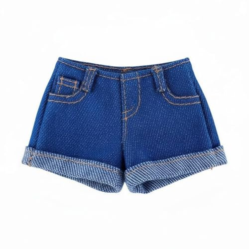 predolo Bjd Underwear Culotte pour Poupée Lingerie Short Bas en Tissu avec Détails Miniatures et Revers Soignés Compatible 29 Cm Adaptée aux Collectionneurs Photographie de Figurines Dioramas , Denim