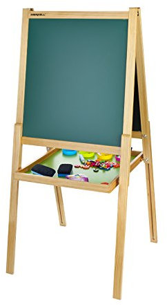 LEOMARK Maltafel für Kinder - Deluxe Magnettafel - Schreibtafel mit Zubehör, Kindertafel mit Kreide und Magnet
