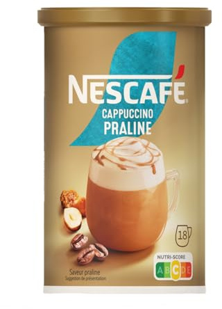 Nescafé Cappuccino Praline - Café Soluble - Boîte de 279g (L'emballage peut varier)