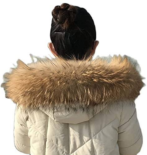 RedEagle Cuello de piel real para mujer, calentador de cuello, bufanda de piel, collares, abrigos para el cuello, collares con capucha, unisex