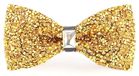 PINEPAN Papillon avec strass et paillettes, design fin, pour carnaval, Halloween, mascarade, fêtes à thème, Or, 11.5 x 5.5 cm