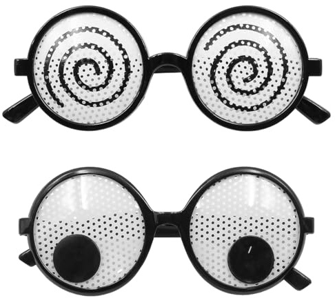 ANCLLO-paket med 4 Shaking Eyes Festglasögon Roliga Googly Eyes Glasögon för fotorekvisita Parodis Festkostymglasögon