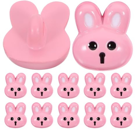 Tofficu 12Pcs Small Resin Rabbit Buttons for Sewing Clothes Decoration Kids Coat Buttons Easter Craft Accessories