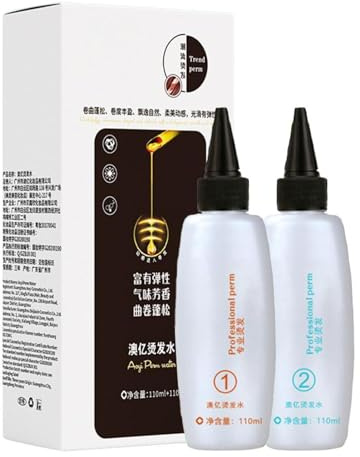 Solution De Permanente Pour Cheveux, Kit De Permanente Pour Femme, Kit DePermanente Sans Parf-um Doux Et Inoffensif Pour Salon De Coiffure À Domicile, Accessoires De Coiffure Pour Soins Capillaires