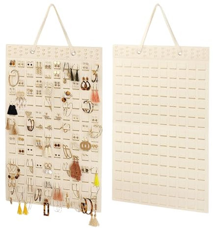 YZROHYI Organizer per gioielli da appendere, 57 cm x 35 cm, per collane, da appendere, organizer per gioielli, organizer per orecchini, pieghevole, per gioielli per il guardaroba