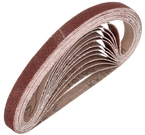 QUARKZMAN 13 mm x 305 mm slipband, 20 st 80 korn sandpapper för aluminiumoxid slipmaskin för träbearbetning, metallpolering, slipning knivar