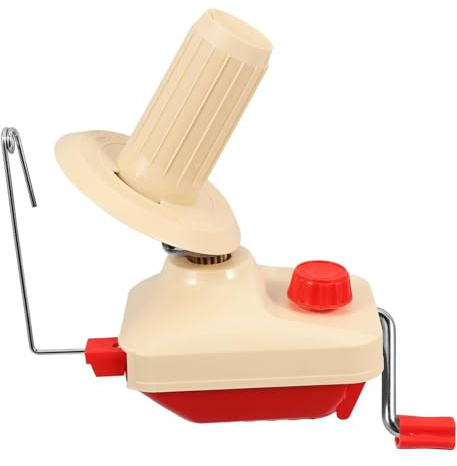 WEKAMOS Avvolgitore Manuale per Gomitoli di Lana e Filati Rosso, Avvolgitore di Filato Compatto per Uncinetto, Utensile Portatile per Lavoratori a Maglia e Artigiani Creativi